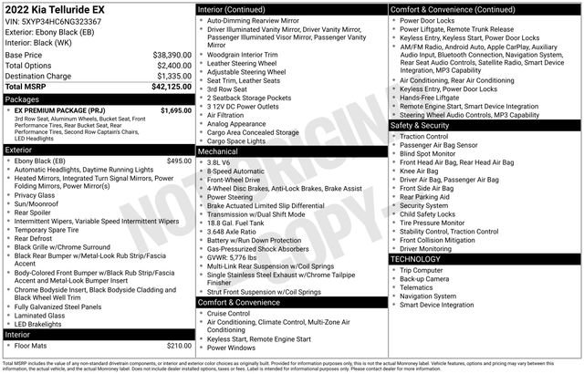 Certified 2022 Kia Telluride EX w/ EX Premium Package image 37