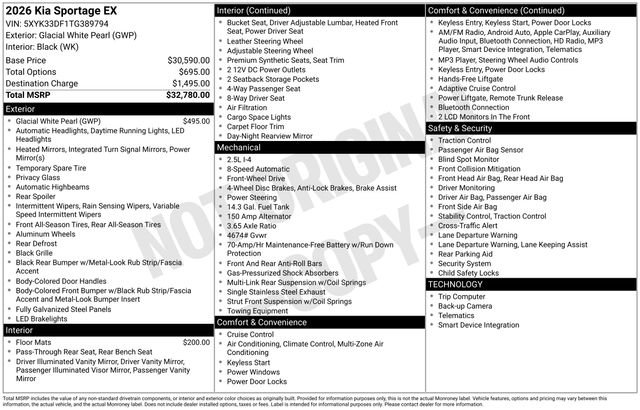 New 2026 Kia Sportage EX FWD image 26