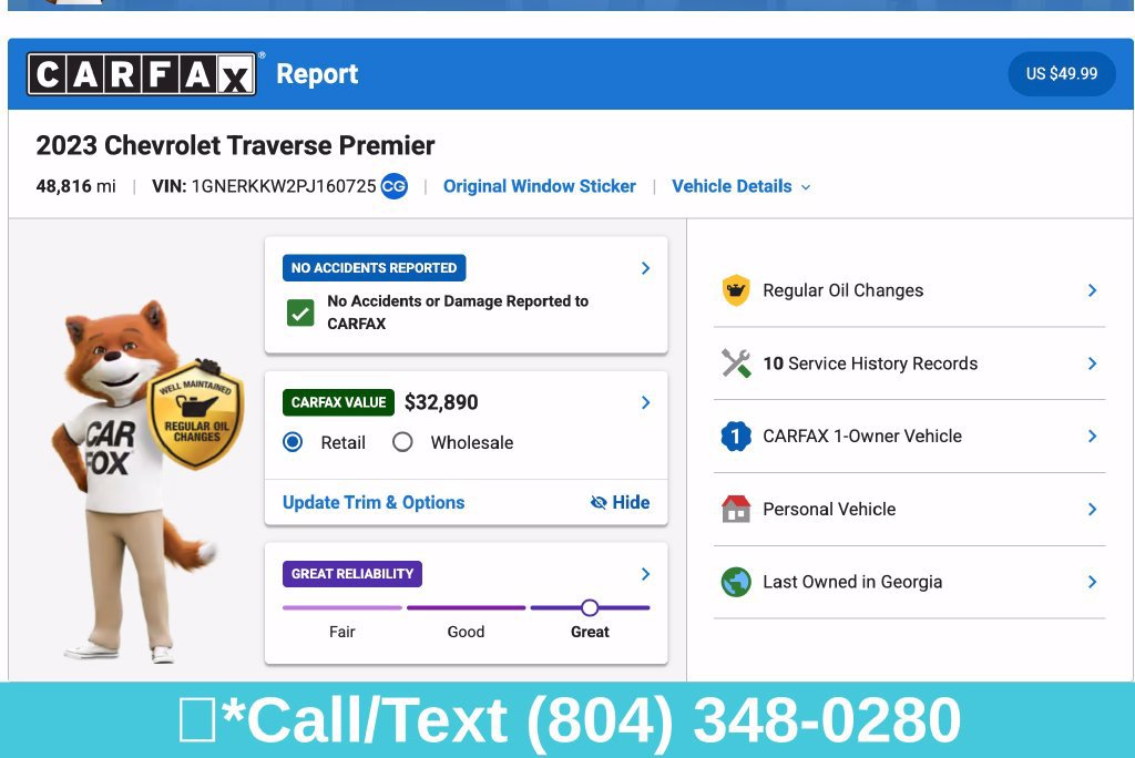 Used 2023 Chevrolet Traverse Premier w/ Redline Edition FWD image 10