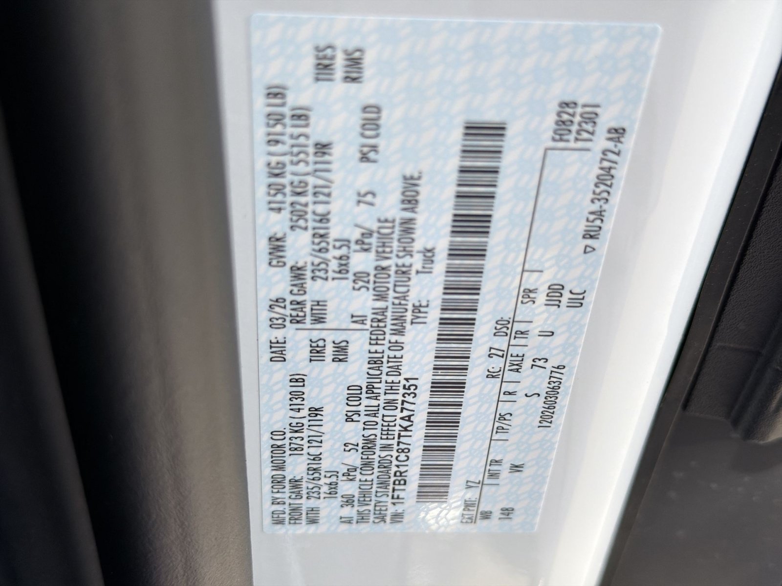 New 2026 Ford Transit 250 148 Medium Roof w/ Load Area Protection Package RWD image 37