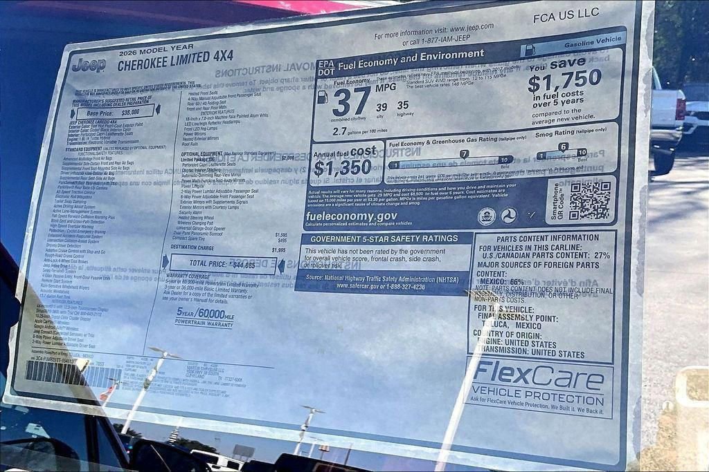 New 2026 Jeep Cherokee Limited AWD/4WD image 14