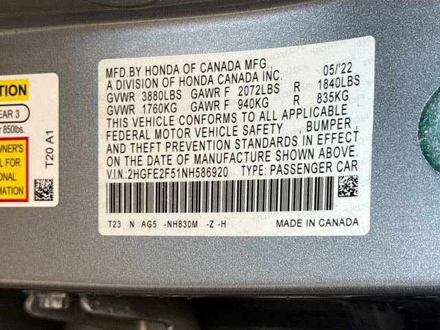 Used 2022 Honda Civic Sport image 30