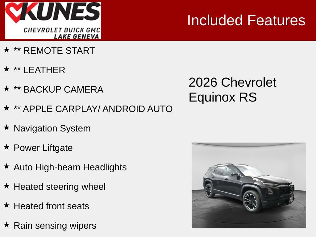 New 2026 Chevrolet Equinox RS AWD/4WD image 3