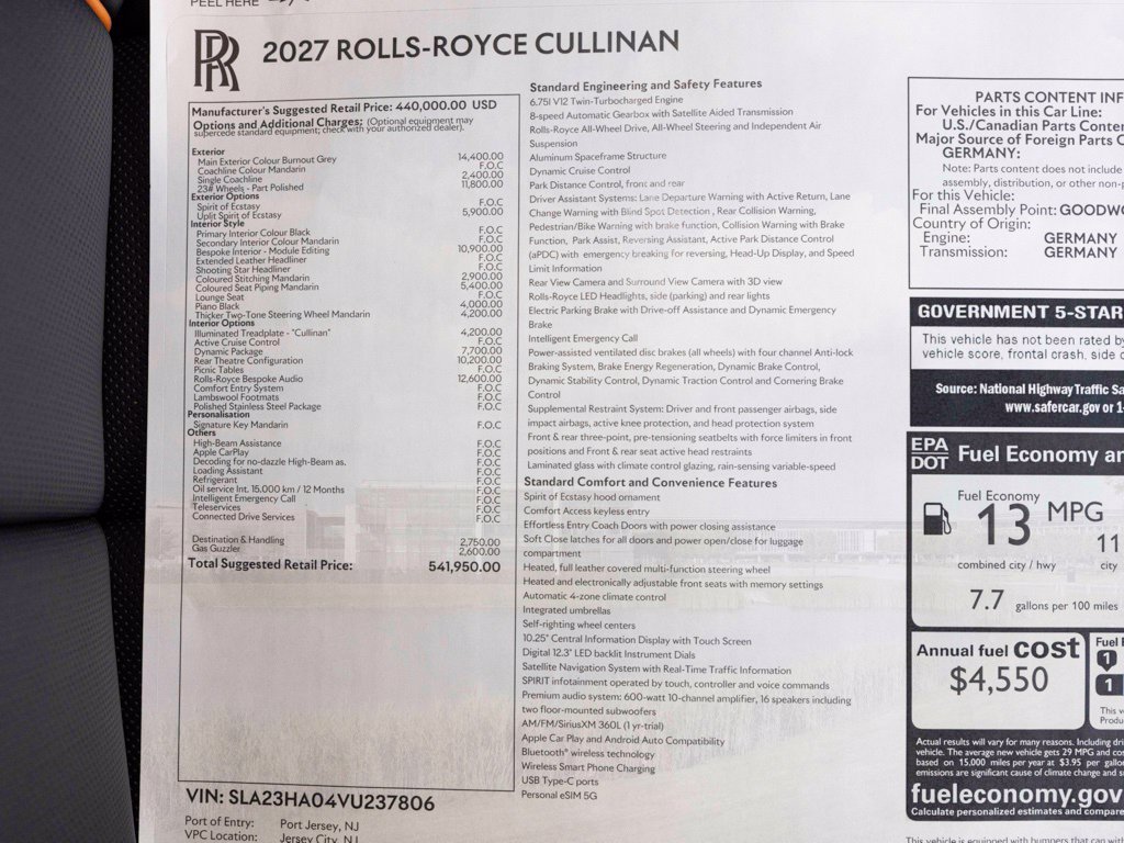 New 2027 Rolls-Royce Cullinan AWD/4WD image 86