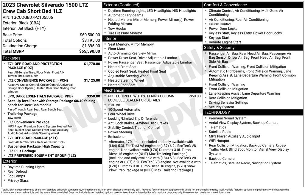 Certified 2023 Chevrolet Silverado 1500 LTZ AWD/4WD image 31