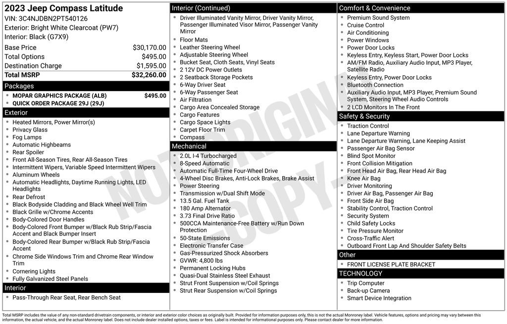 New 2023 Jeep Compass Latitude w/ Mopar Graphics Package AWD/4WD image 29