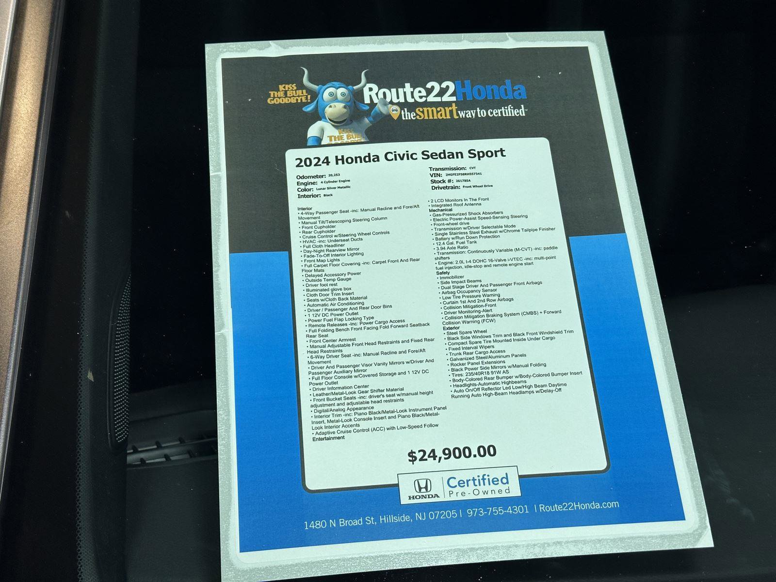 Certified 2024 Honda Civic Sport image 39