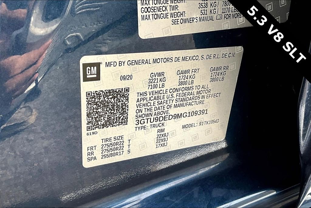 Used 2021 GMC Sierra 1500 SLT w/ SLT Premium Package image 19