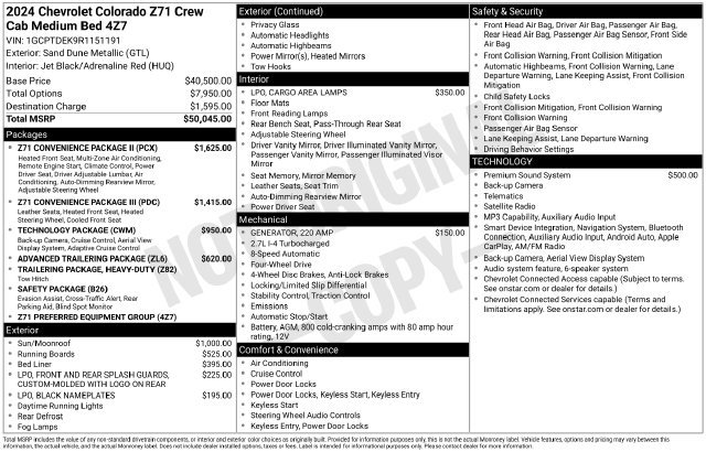 Used 2024 Chevrolet Colorado Z71 w/ Z71 Convenience Package 2 AWD/4WD image 25