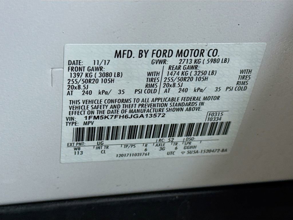 Used 2018 Ford Explorer Limited w/ Equipment Group 301A image 41