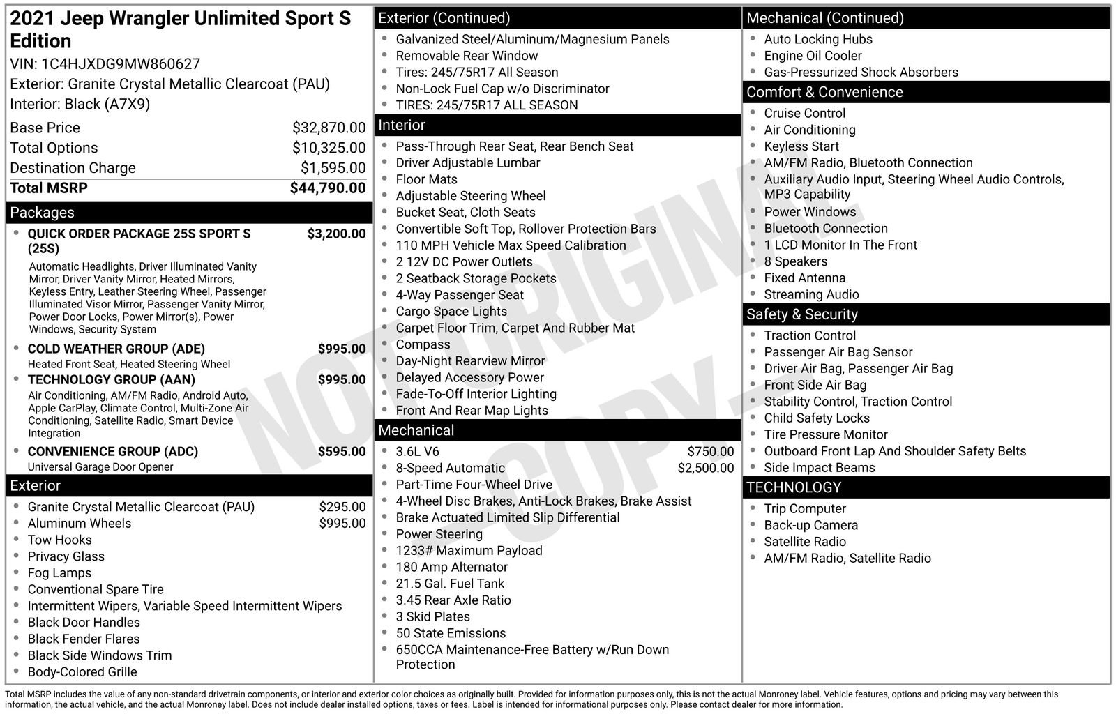 Used 2021 Jeep Wrangler Unlimited Sport image 14