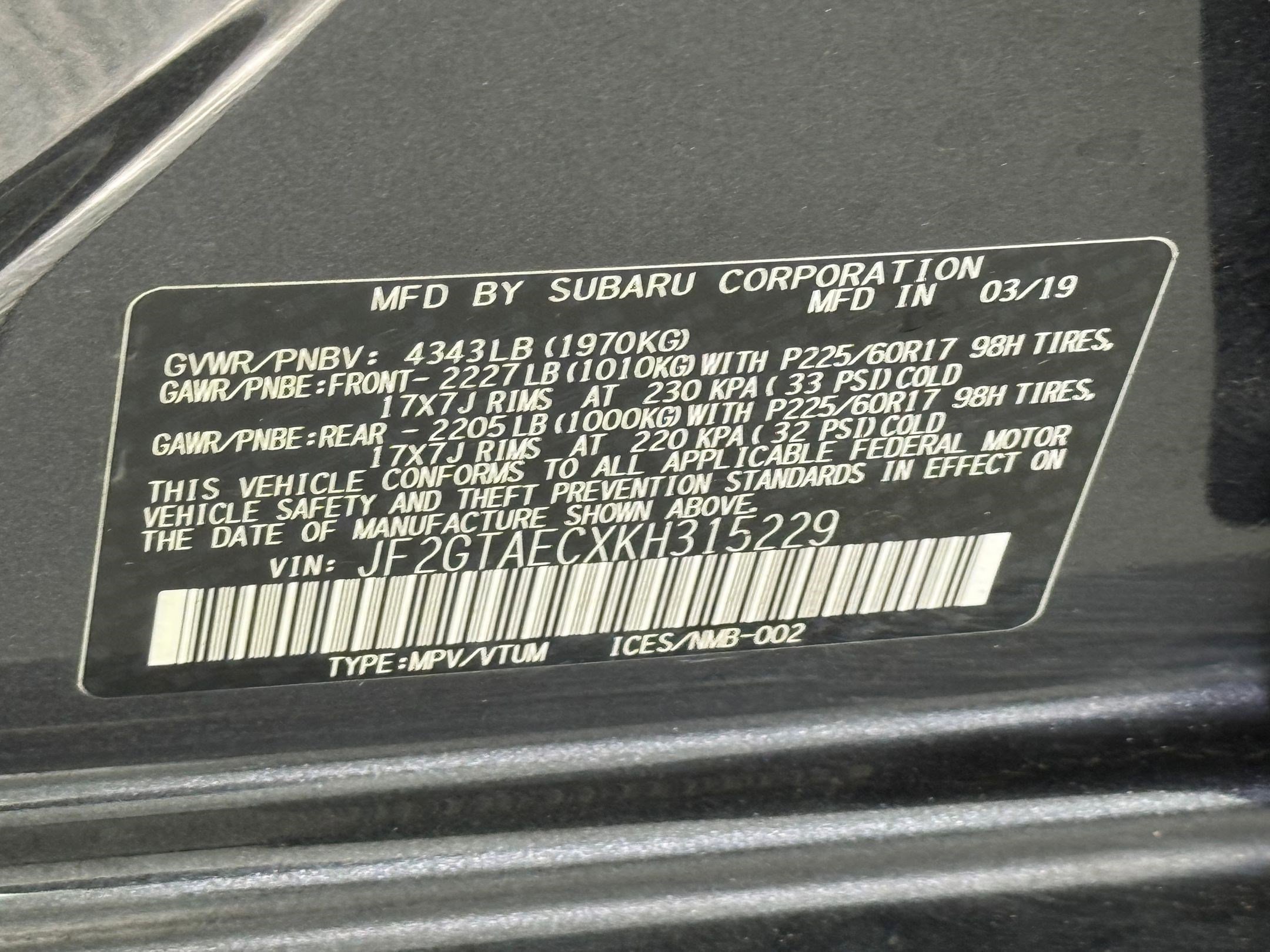 Used 2019 Subaru Crosstrek 2.0i Premium w/ Eyesight System image 23