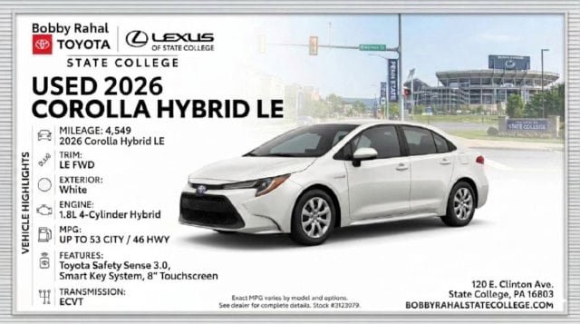 Used 2026 Toyota Corolla LE w/ LE Premium Package FWD image 2