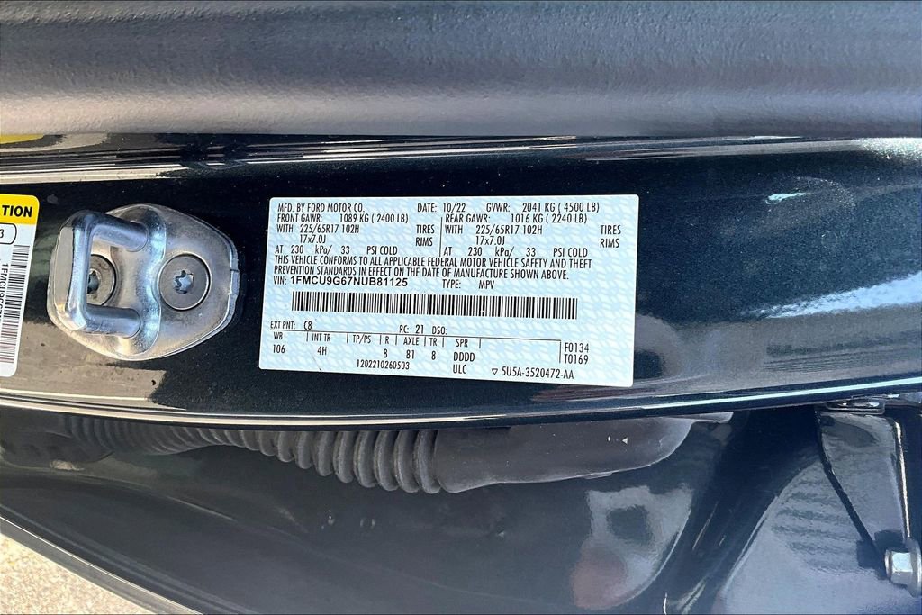 Used 2022 Ford Escape SE w/ Convenience Package AWD/4WD image 26