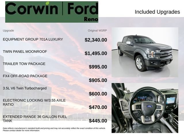 Certified 2019 Ford F150 Platinum w/ Equipment Group 701A Luxury AWD/4WD image 3