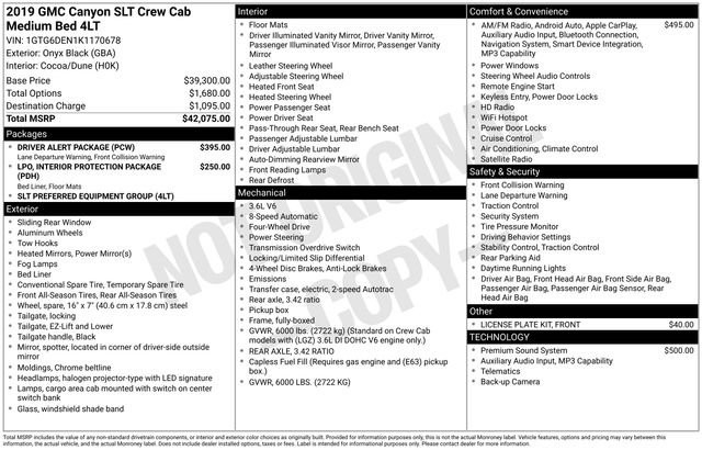 Used 2019 GMC Canyon SLT w/ Driver Alert Package image 6