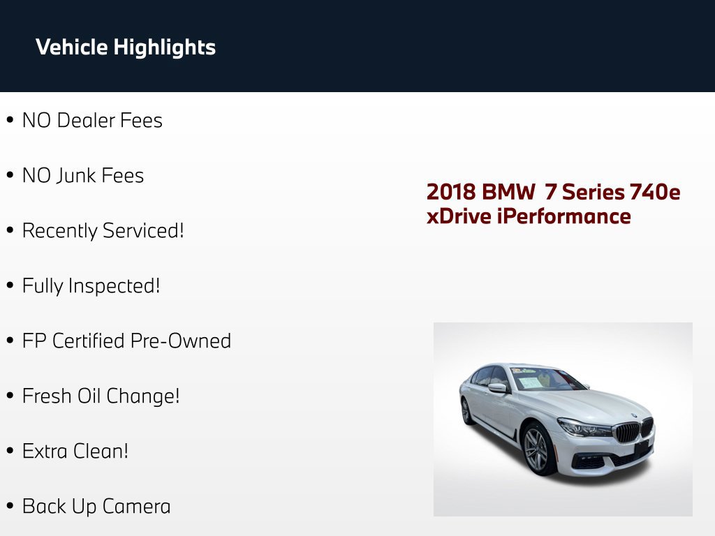 Used 2018 BMW 740e xDrive w/ M Sport Package AWD/4WD image 67