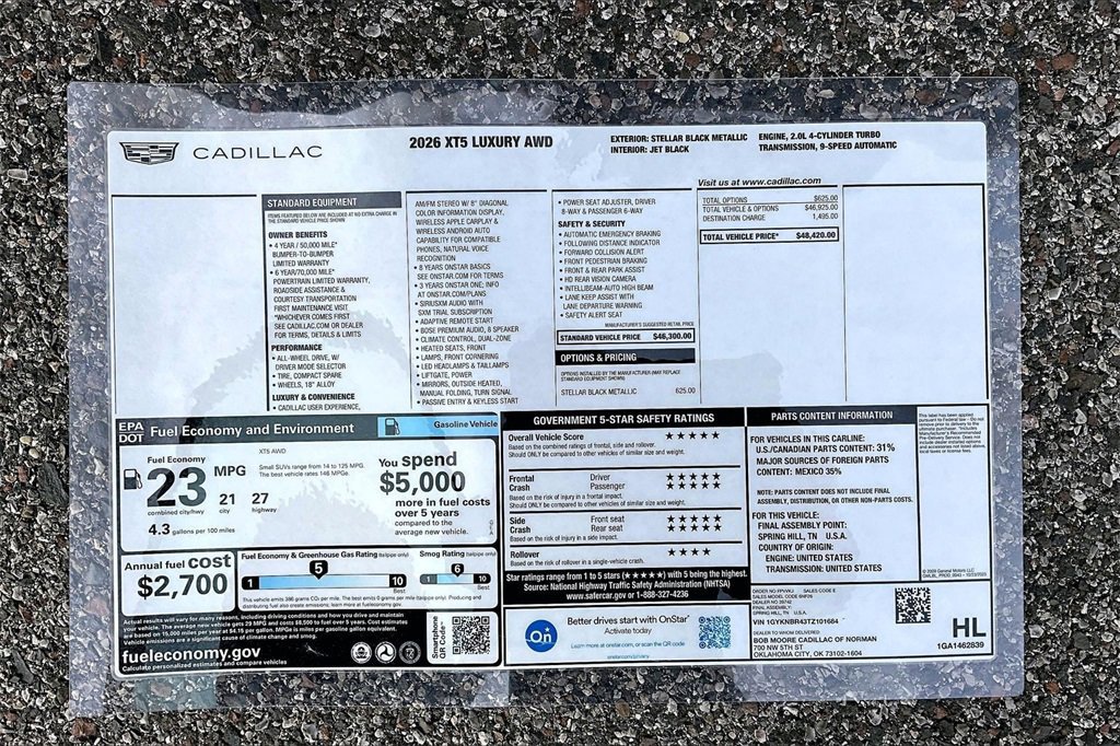New 2026 Cadillac XT5 Luxury image 13