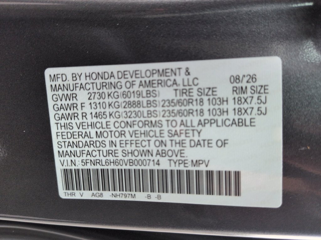 New 2027 Honda Odyssey EX-L image 34