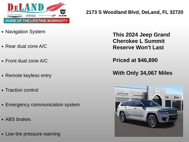 Used 2024 Jeep Grand Cherokee L Summit AWD/4WD image 7