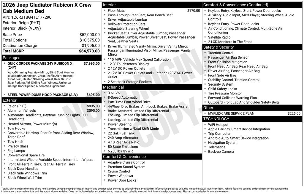 New 2026 Jeep Gladiator Rubicon AWD/4WD image 45