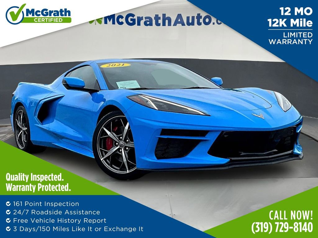 Used 2021 Chevrolet Corvette Stingray Preferred Cpe w/ Z51 Performance Package RWD image 1