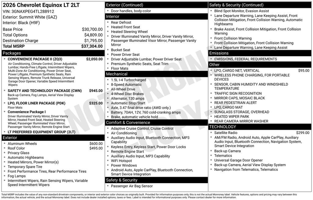 New 2026 Chevrolet Equinox LT w/ Convenience Package II image 4