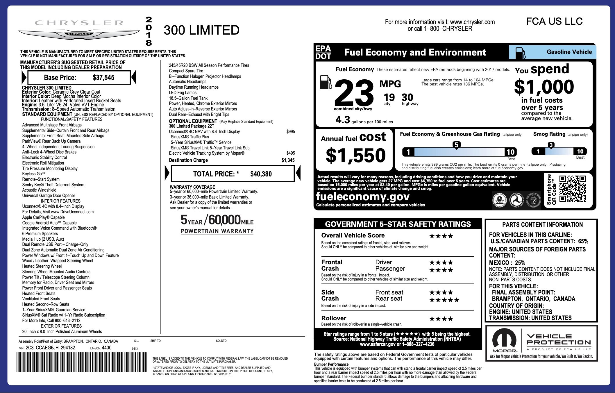 Used 2018 Chrysler 300 Limited image 6