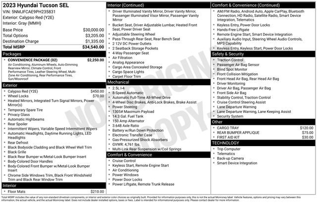 Used 2023 Hyundai Tucson SEL w/ Convenience Package AWD/4WD image 11