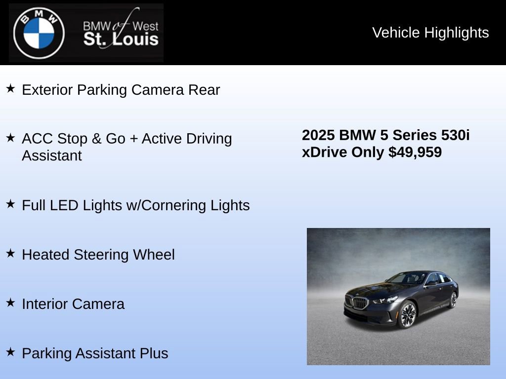 Used 2025 BMW 530i xDrive w/ Premium Package image 16
