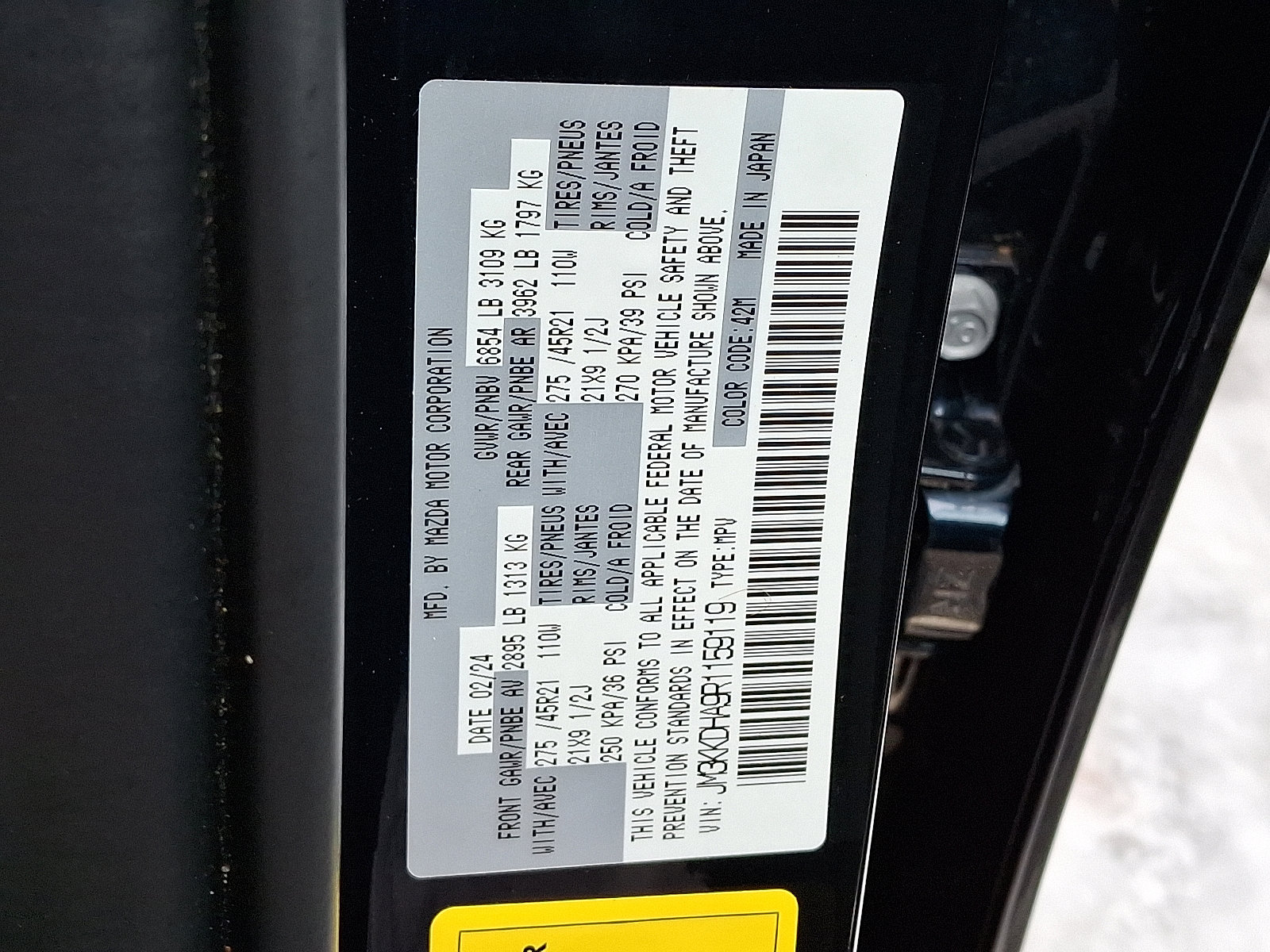 Certified 2024 MAZDA CX-90 Plug-In Hybrid w/ Premium Pkg image 30