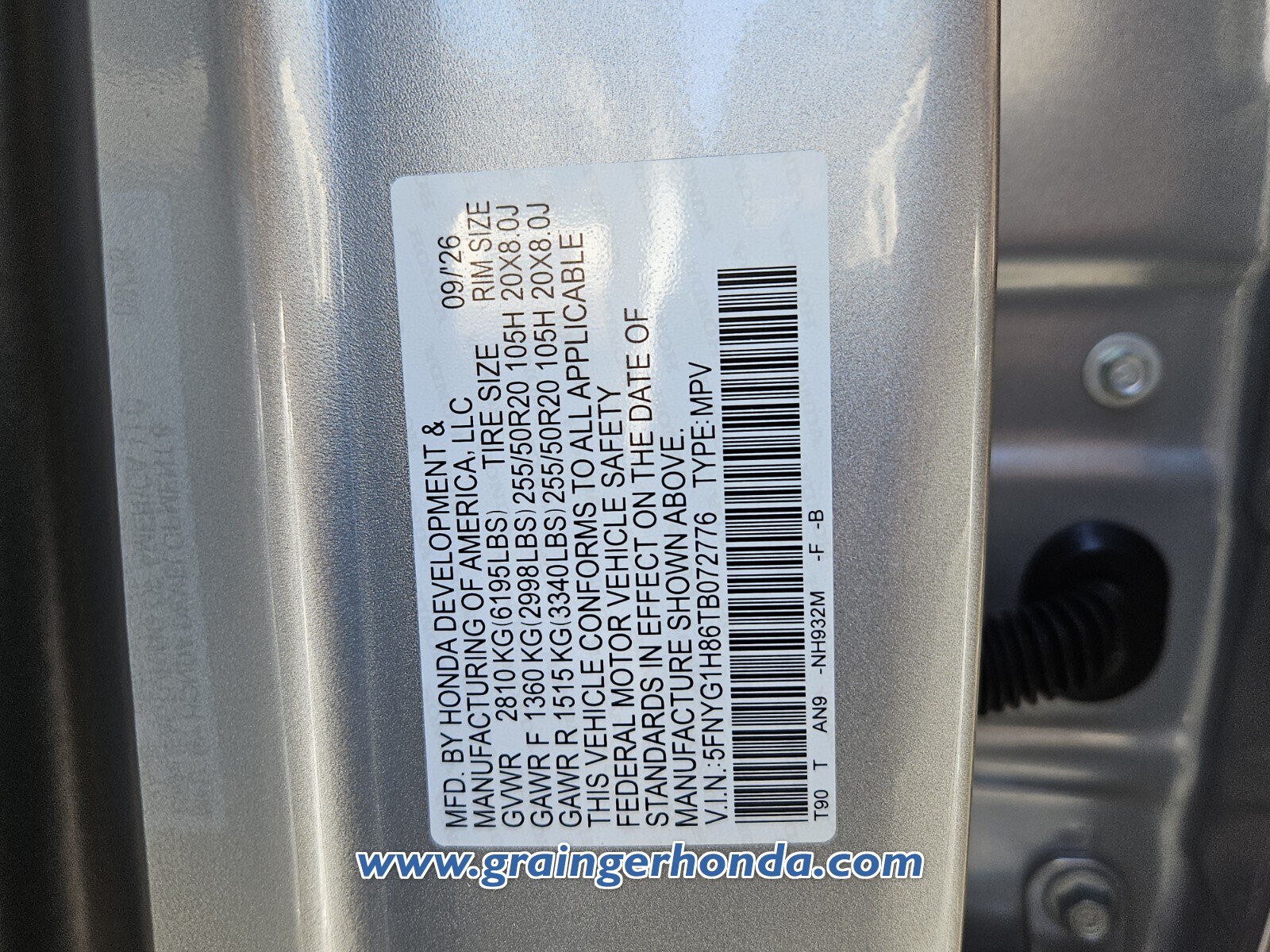 New 2026 Honda Pilot Elite image 13