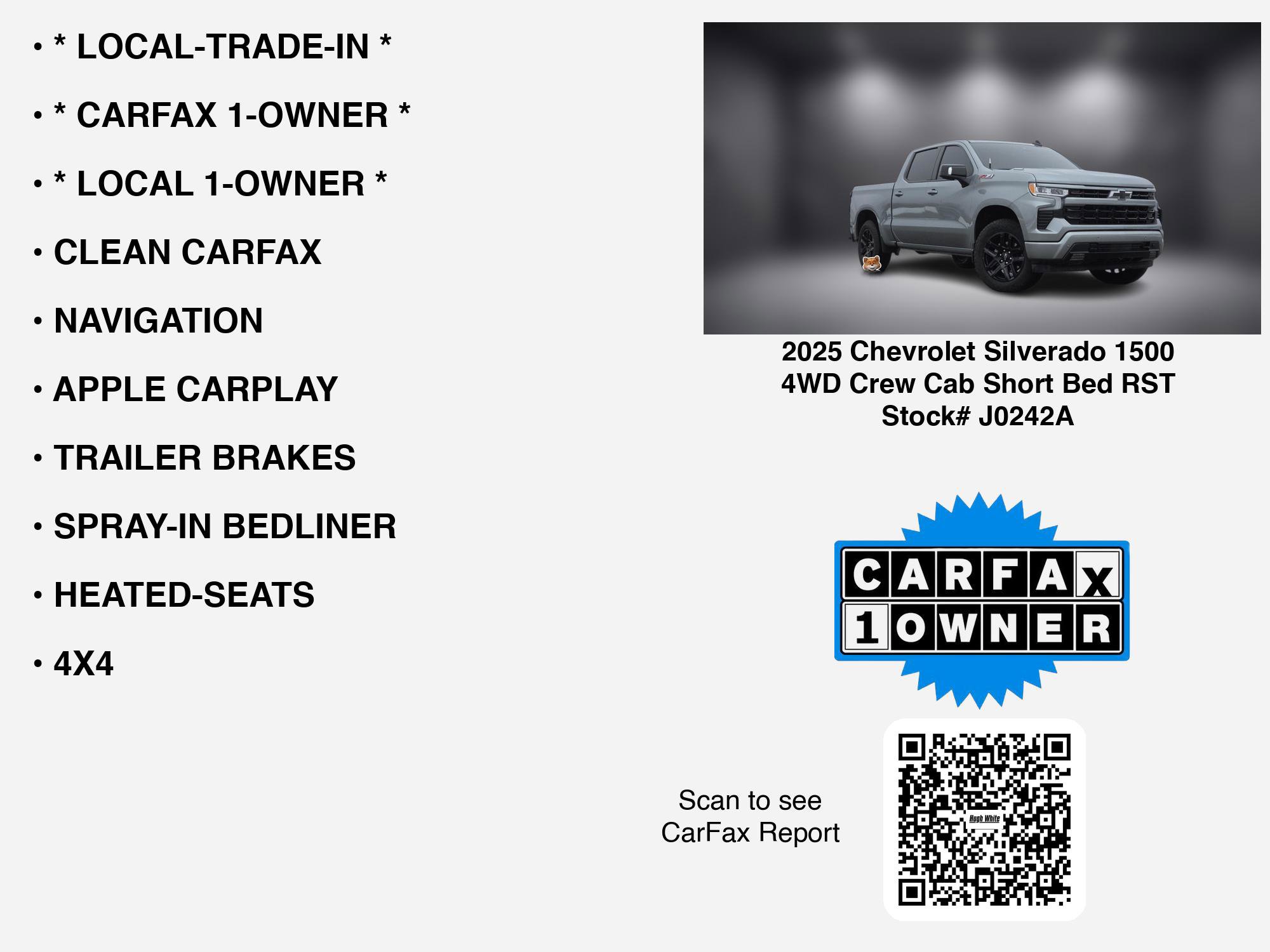 Used 2025 Chevrolet Silverado 1500 RST w/ All Star Edition Plus AWD/4WD image 7