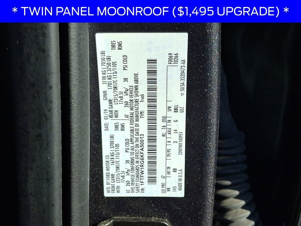 Used 2019 Ford F150 Raptor w/ Equipment Group 802A Luxury image 28