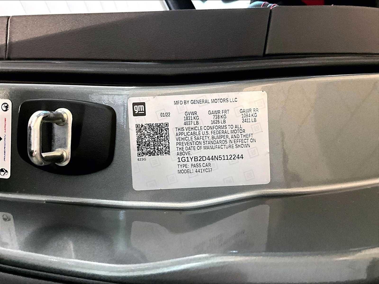 Used 2022 Chevrolet Corvette Stingray Preferred Cpe w/ Battery Protection Package image 33