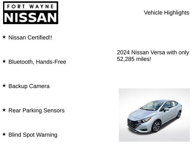 Certified 2024 Nissan Versa SV FWD image 8