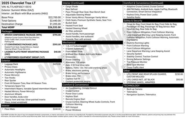 Used 2025 Chevrolet Trax LT w/ Driver Confidence Package FWD image 7