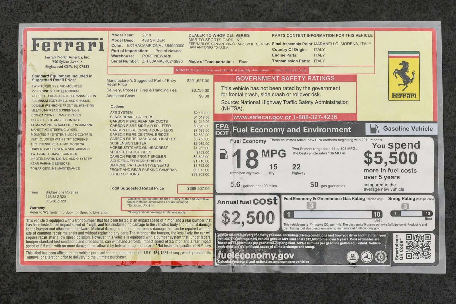 Used 2019 Ferrari 488 Spider image 61