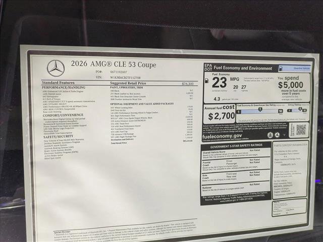 New 2026 Mercedes-Benz CLE 53 AMG 4MATIC Coupe image 18