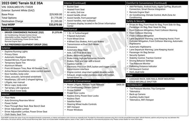 Certified 2023 GMC Terrain SLE w/ Driver Convenience Package FWD image 27