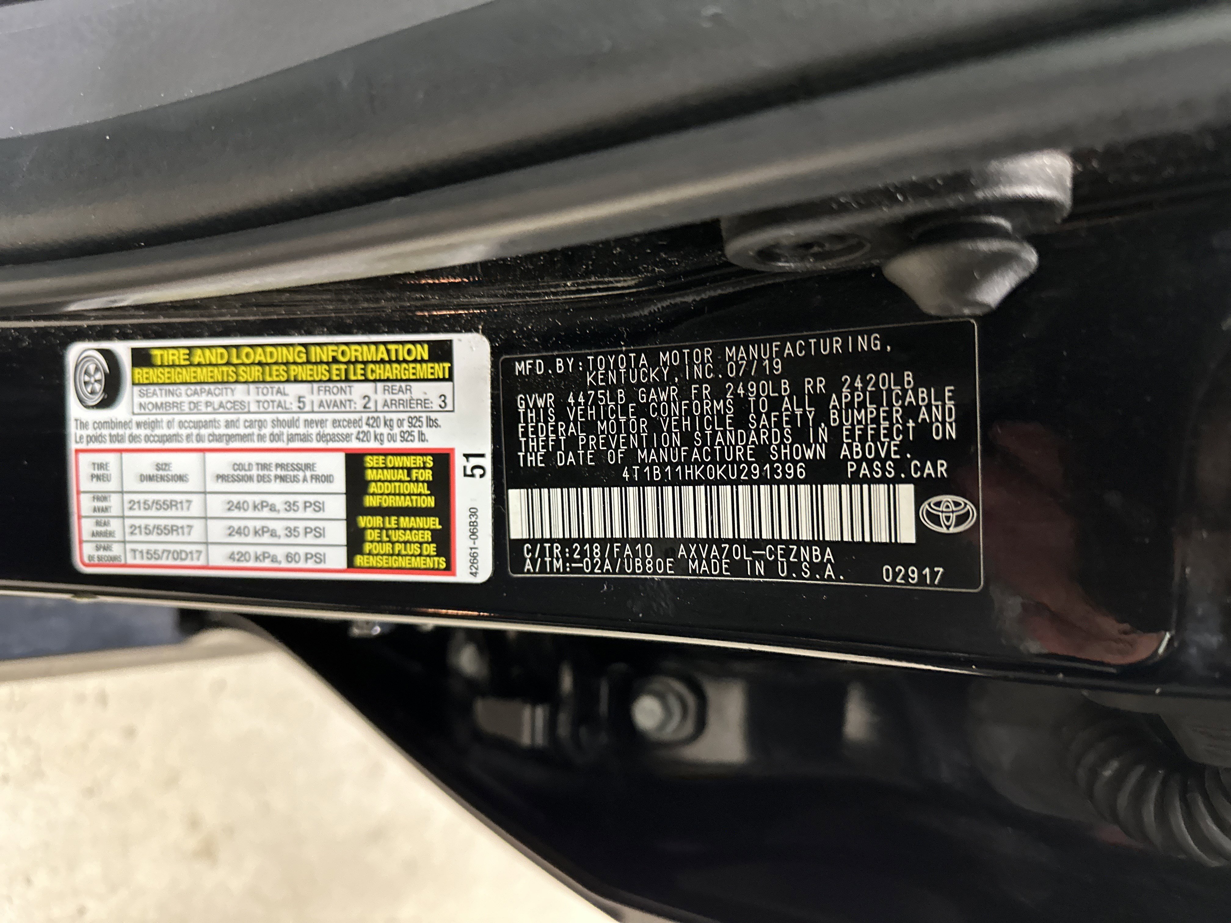 Used 2019 Toyota Camry LE image 35