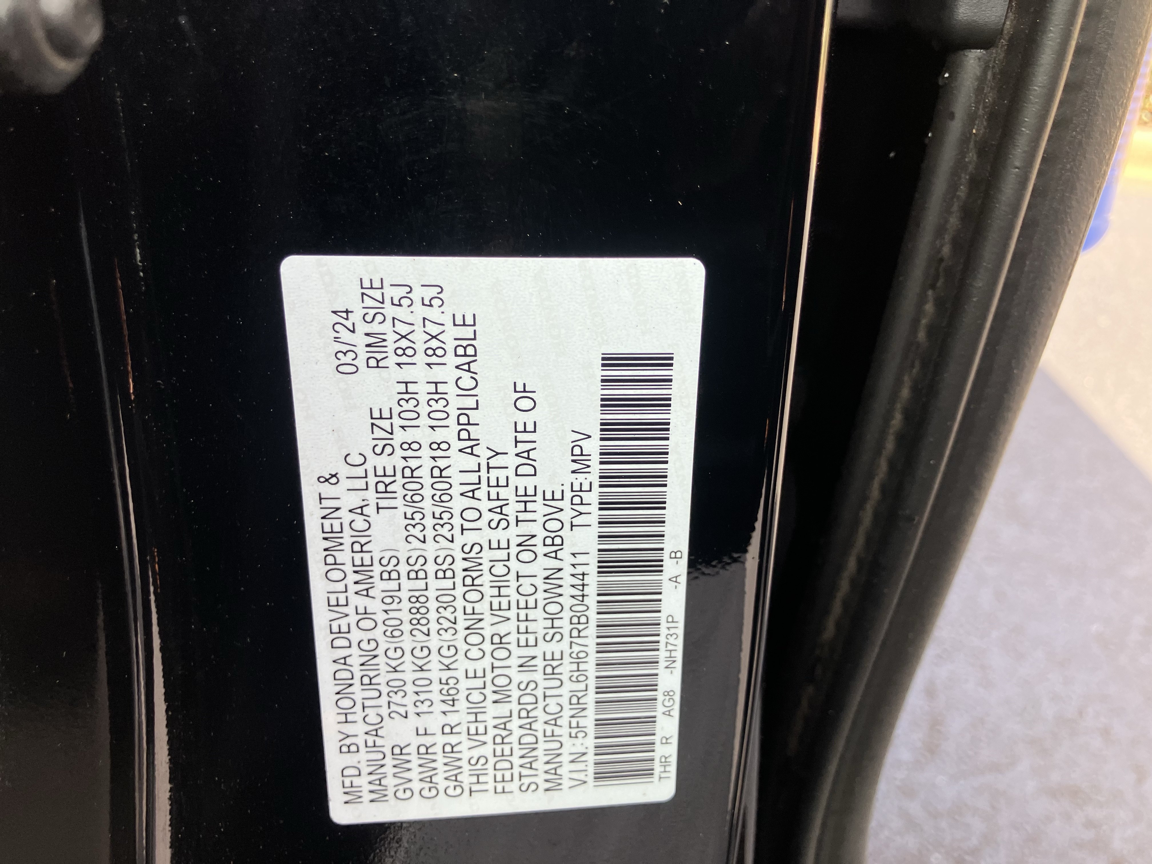 Certified 2024 Honda Odyssey EX-L image 37