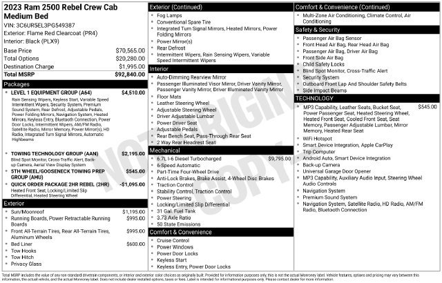 Used 2023 RAM 2500 Rebel w/ Level 1 Equipment Group AWD/4WD image 6
