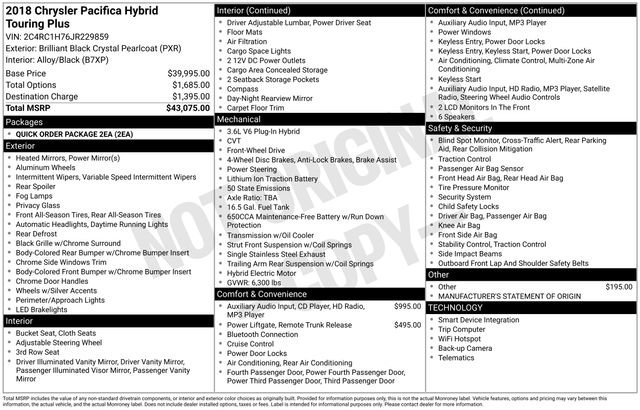 Used 2018 Chrysler Pacifica Touring Plus image 42