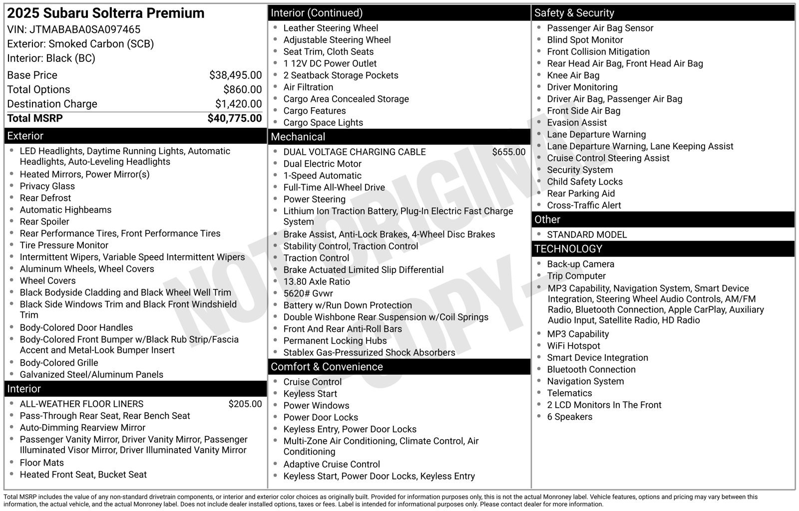 Certified 2025 Subaru Solterra AWD/4WD image 29
