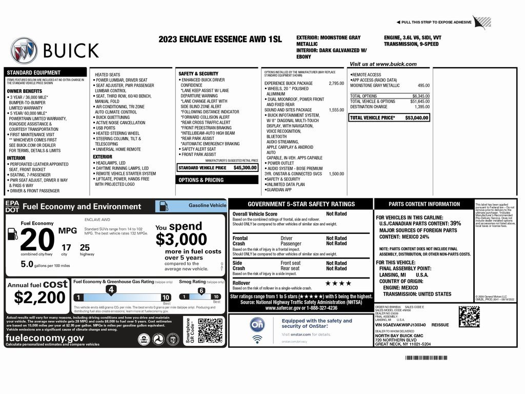 Used 2023 Buick Enclave Essence w/ Experience Buick Package image 2