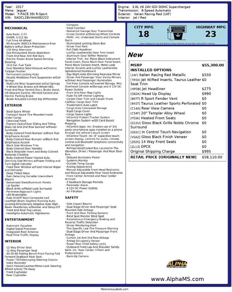 Used 2017 Jaguar F-PACE R-Sport image 3