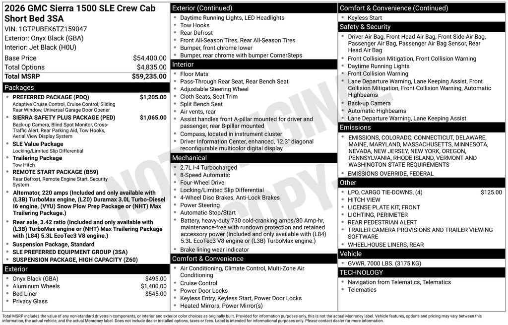 New 2026 GMC Sierra 1500 SLE w/ Preferred Package image 6
