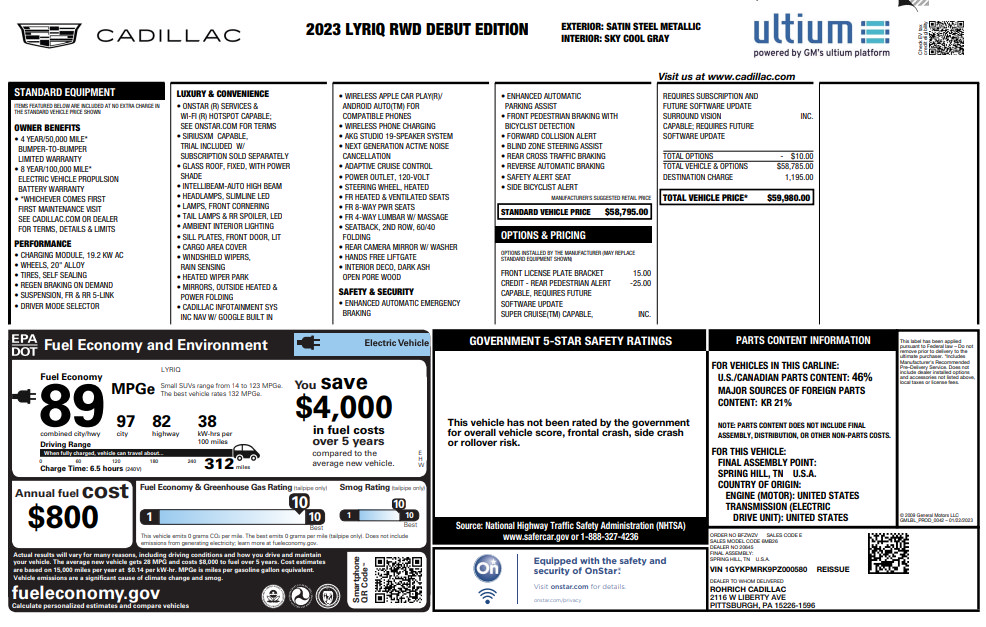 Used 2023 Cadillac Lyriq 2WD image 9