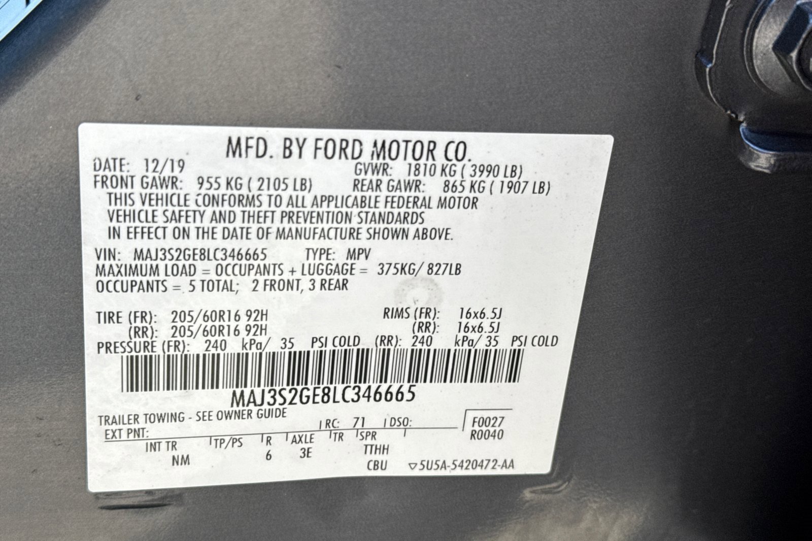 Used 2020 Ford EcoSport SE w/ SE Convenience Package image 29